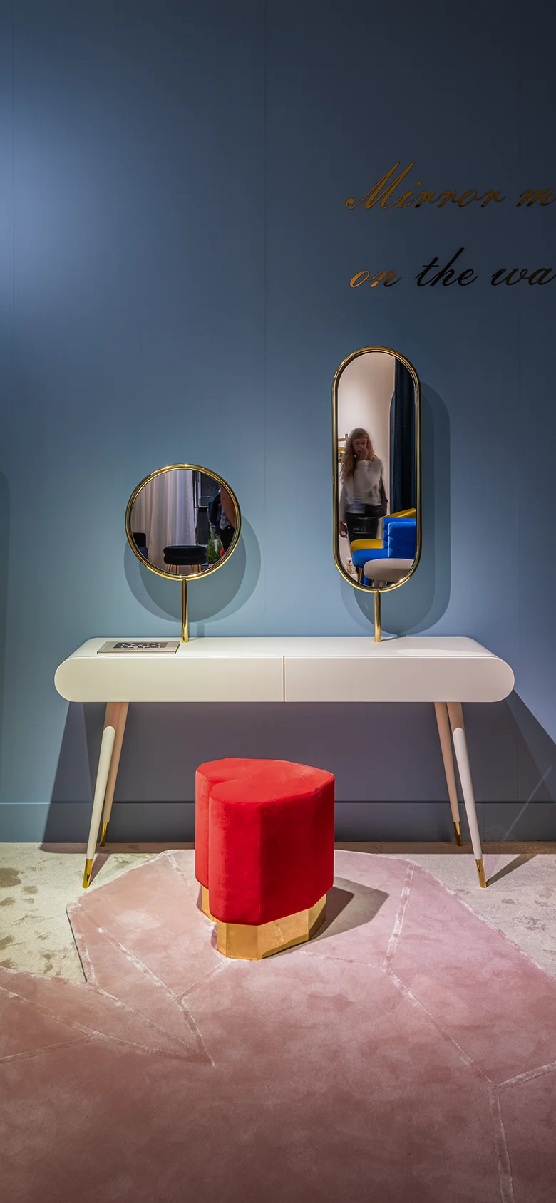 Grace Dressing Table handcrafted luxury vanity with elegant curves, brass details and artisanal craftsmanship for contemporary interiors