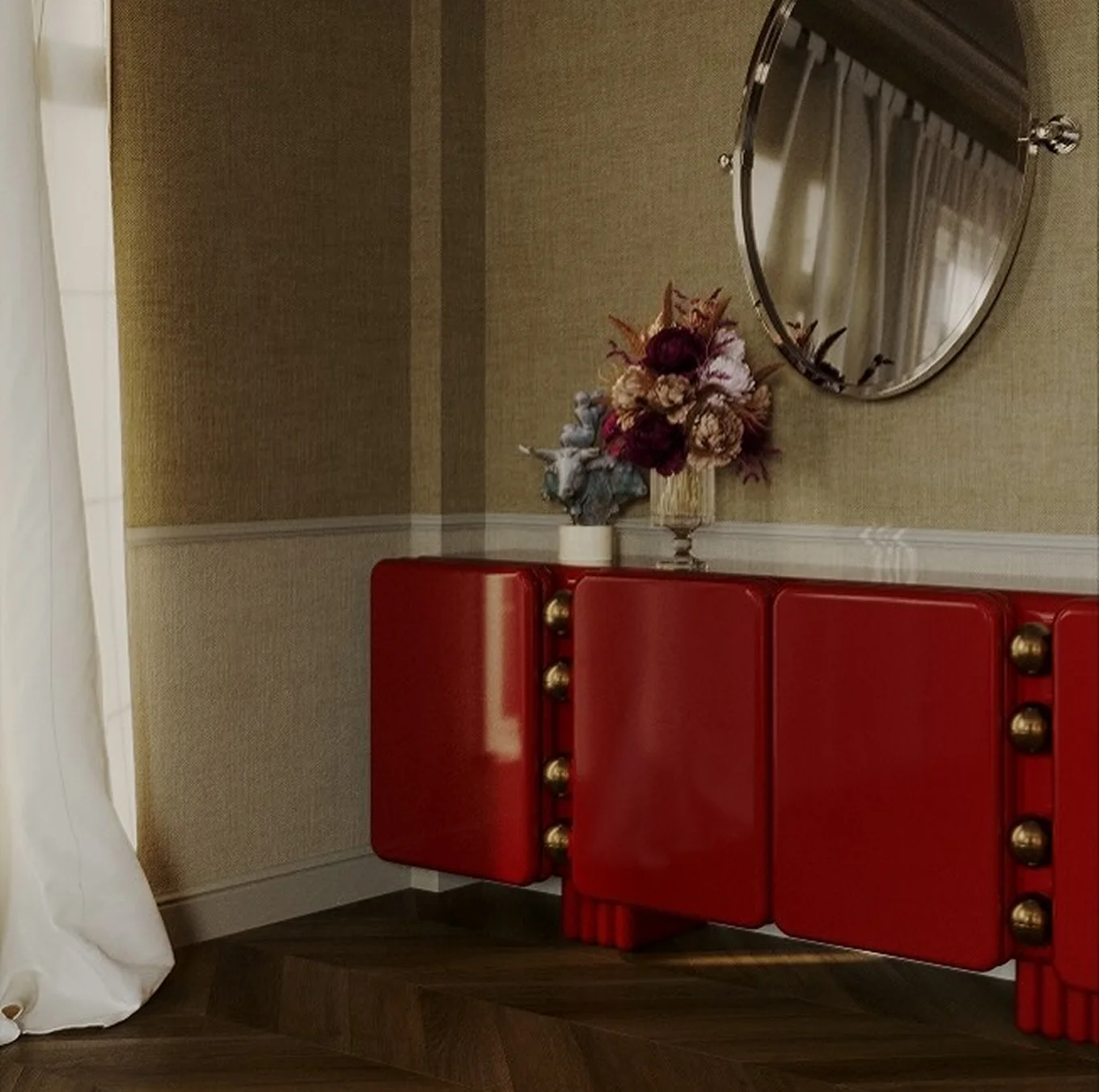 Monolithic Sideboard handcrafted luxury furniture with bold geometric design and artisanal craftsmanship for contemporary modern interiors