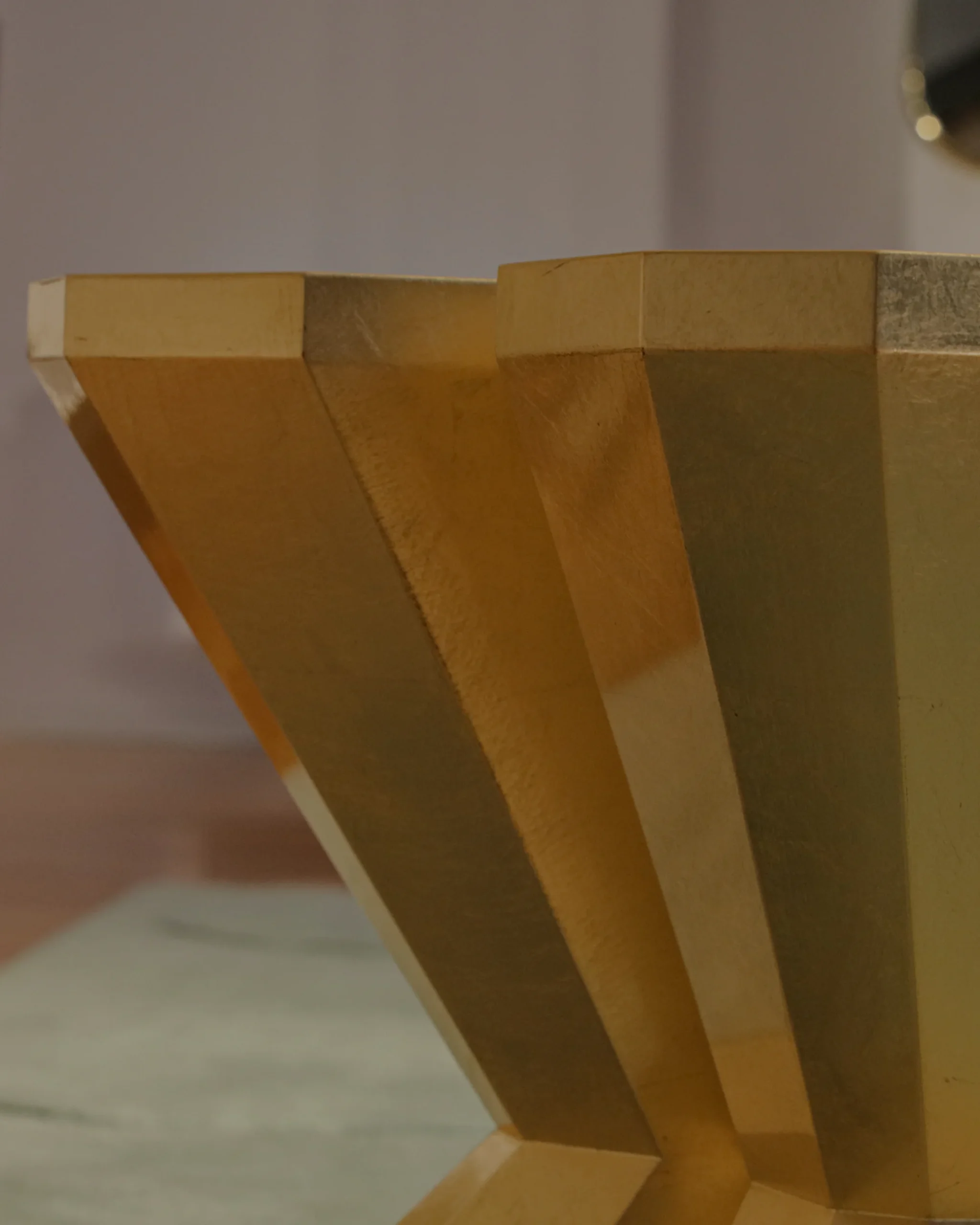 Queen Heart Small Table handcrafted luxury side table with heart-shaped design and gold or silver leaf finishes for modern interiors