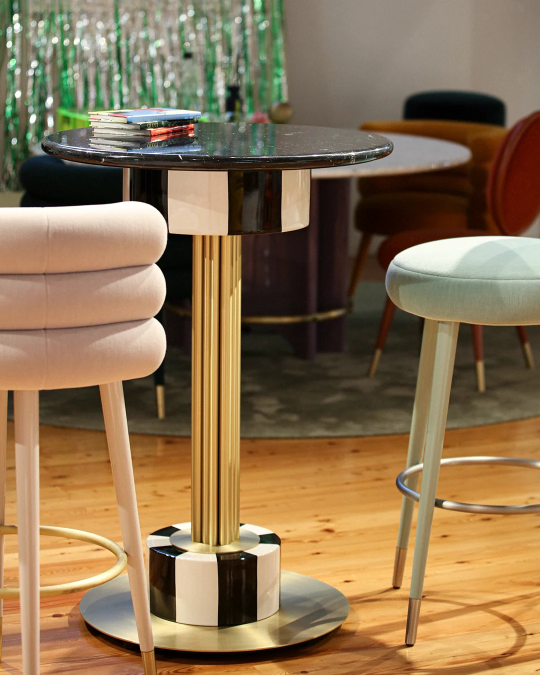 Royal Stranger bar table, bold and colorful furniture design for architects and interior designers.