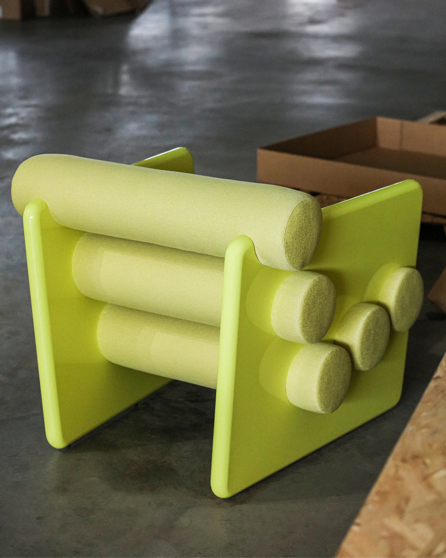 Luxury furniture showcasing asymmetrical design, subtle discomfort, and elegant strangeness in a contemporary interior